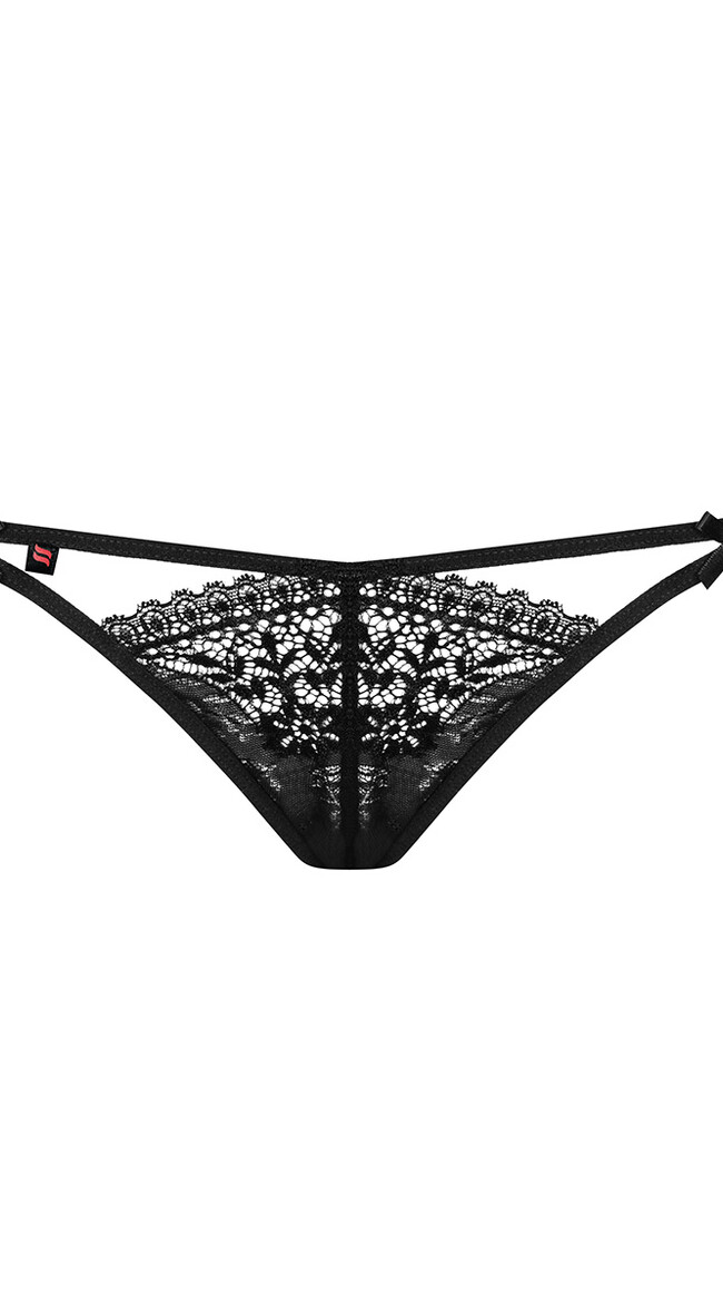 Black Sexy Lace Thong Bedtime Flirt